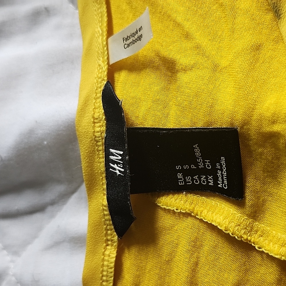 HM yellow butterfly sweater
